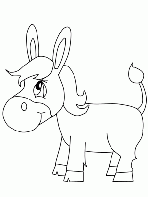burro para colorear