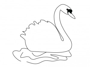 cisne para colorear