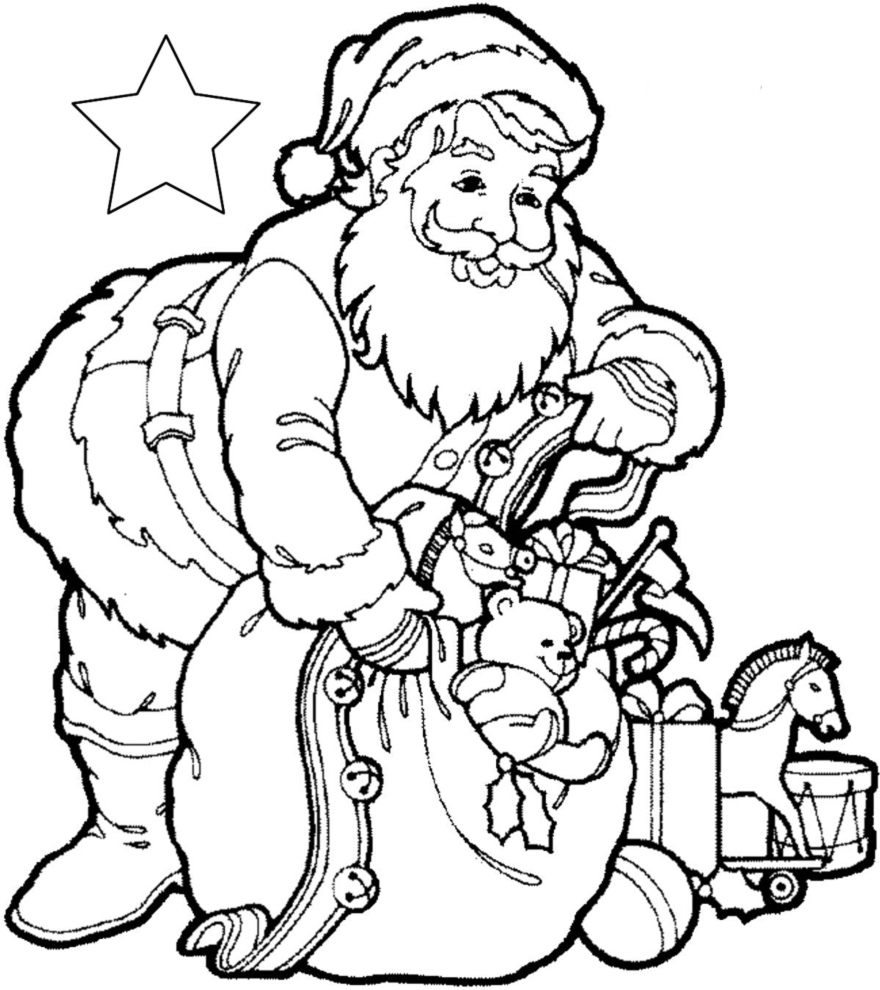 colorear a santa claus