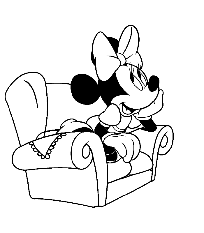 Minnie para colorear, pintar e imprimir