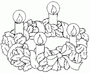 corona del adviento para pintar