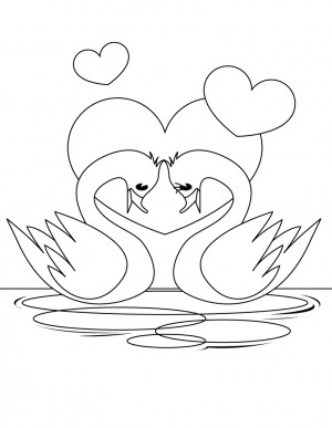 dibujo de cisne para colorear