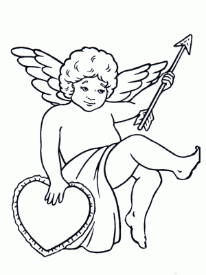 dibujo de cupido para colorear