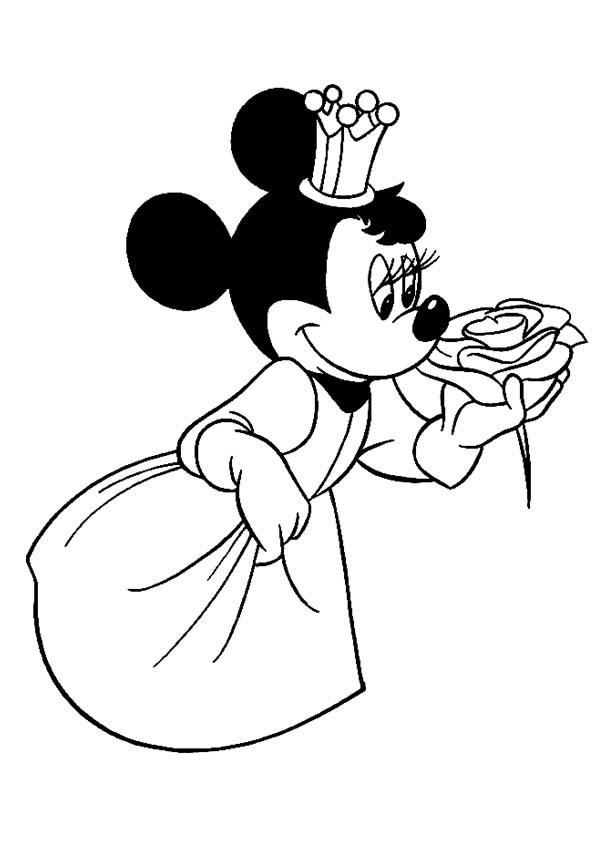 dibujo de la minnie para colorear