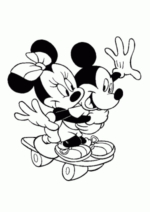 dibujo de minnie para colorear