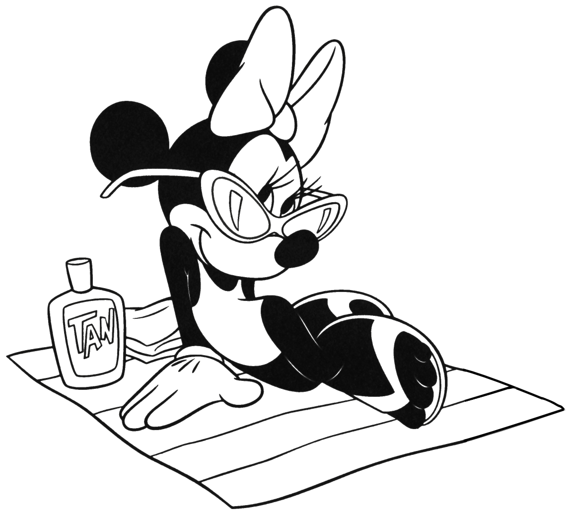 dibujo de minnie para colorear