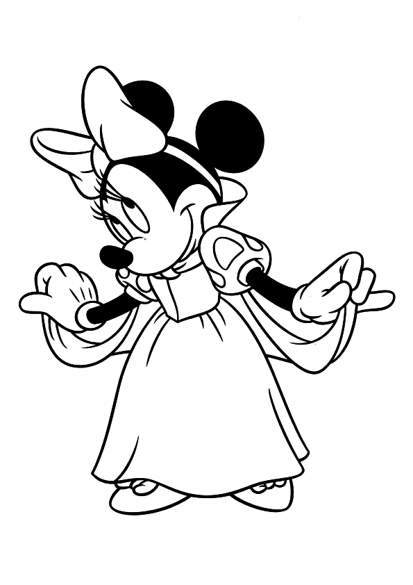 dibujo de minnie para colorear