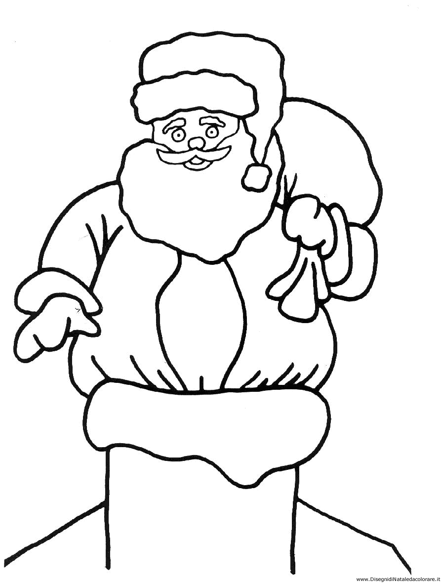 dibujo de papa noel para colorear