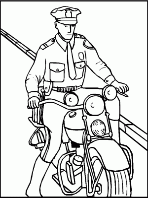 dibujo de policia para colorear