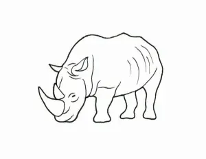 dibujo de rinoceronte para colorear