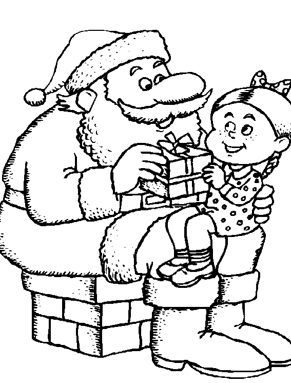 dibujo de santa claus para colorear