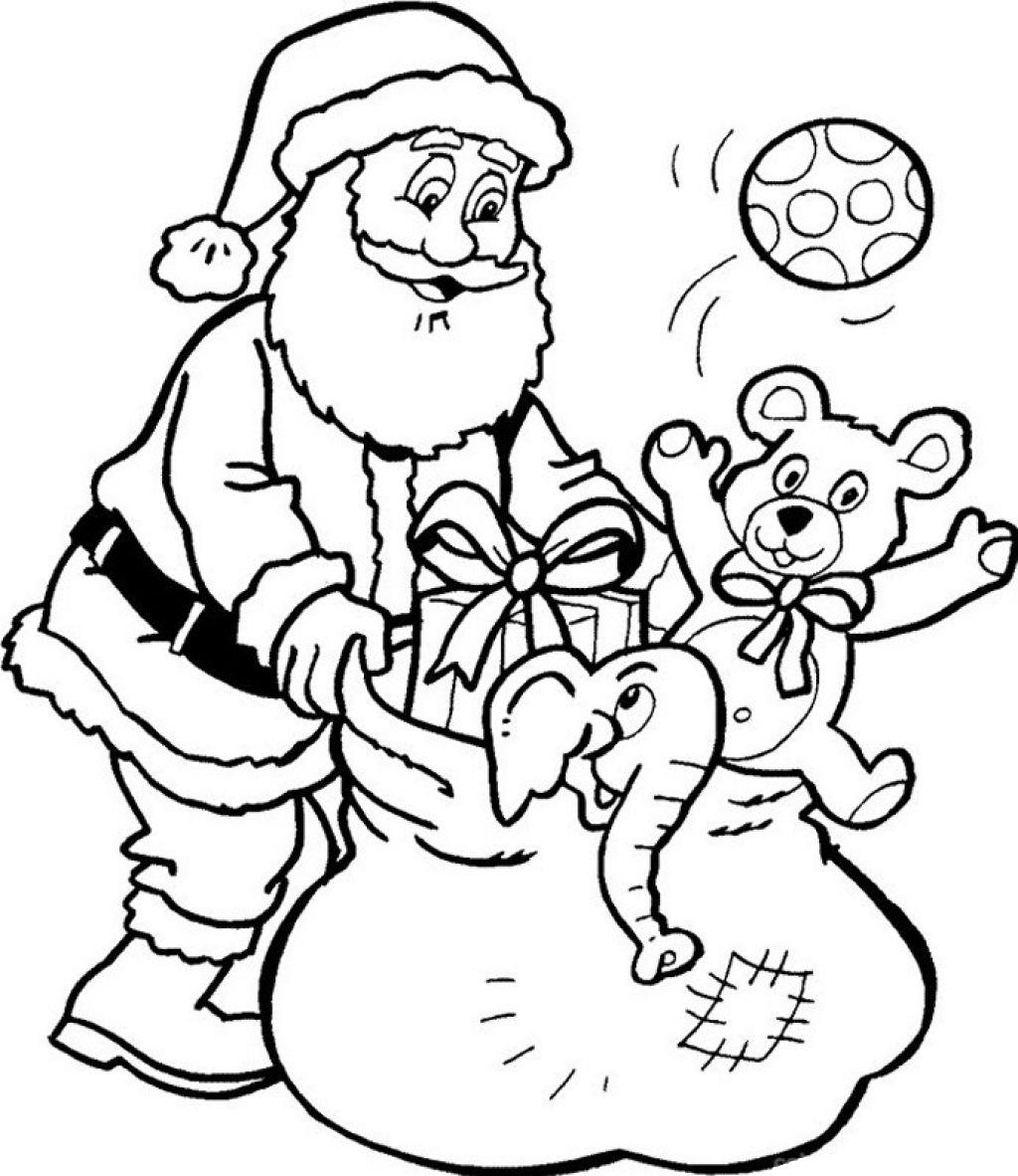 dibujo de santa claus para pintar