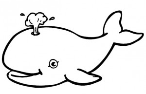 dibujo de una ballena para colorear e imprimir