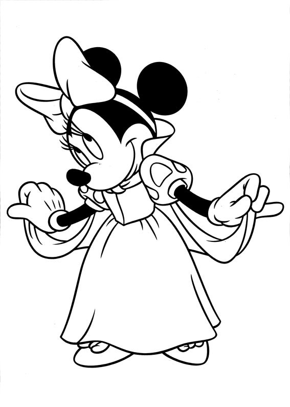 dibujo minnie colorear