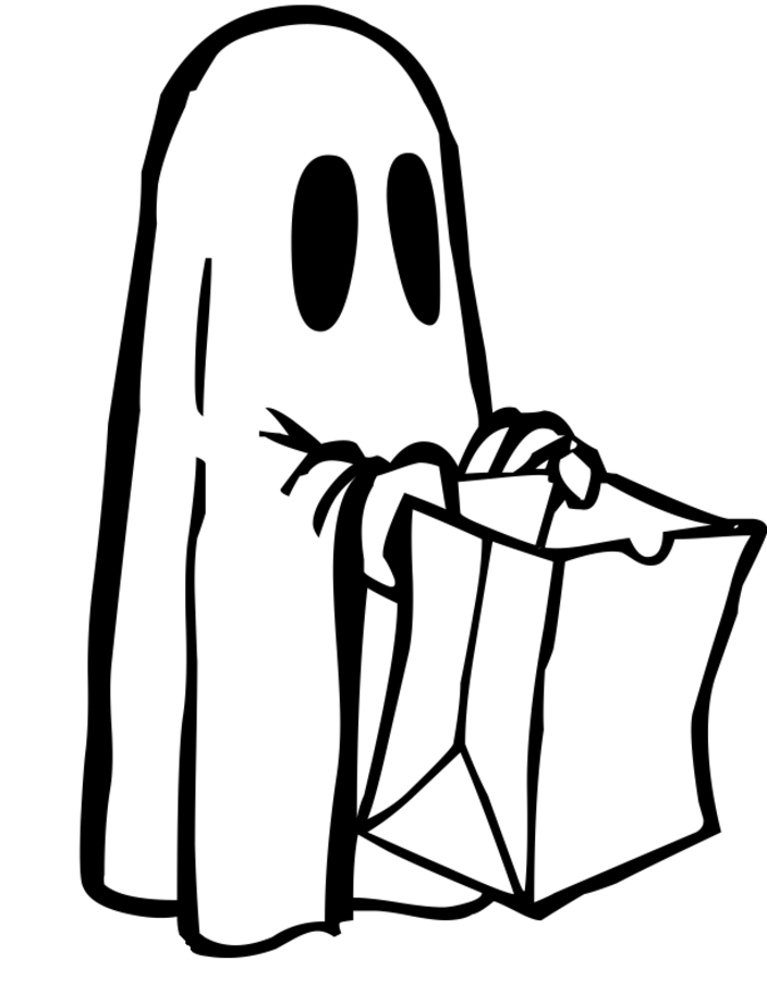 dibujo para colorear de fantasma