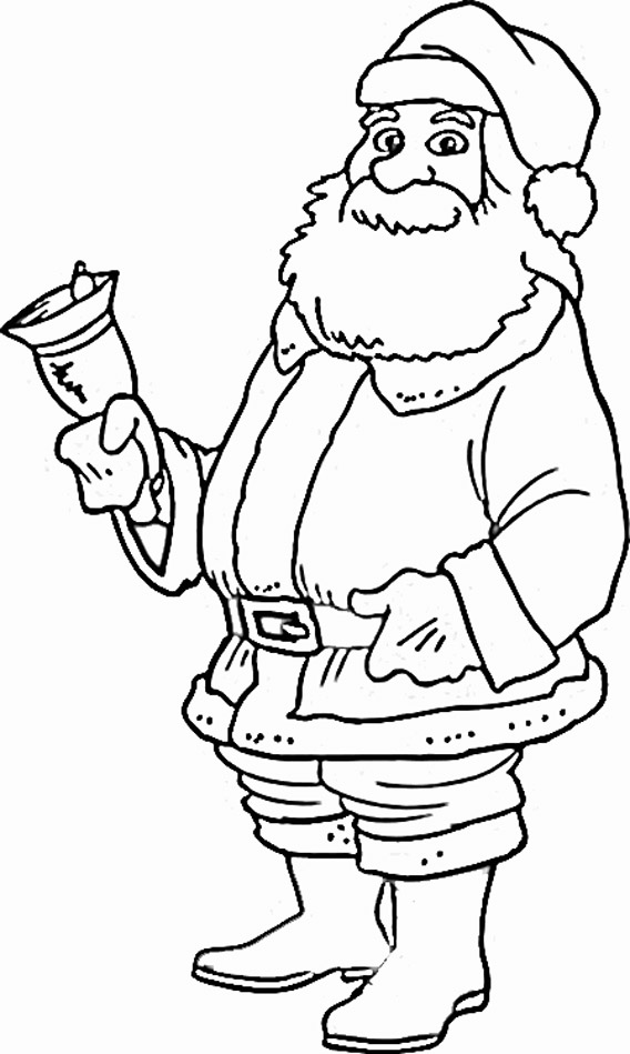 dibujo para colorear de papa noel