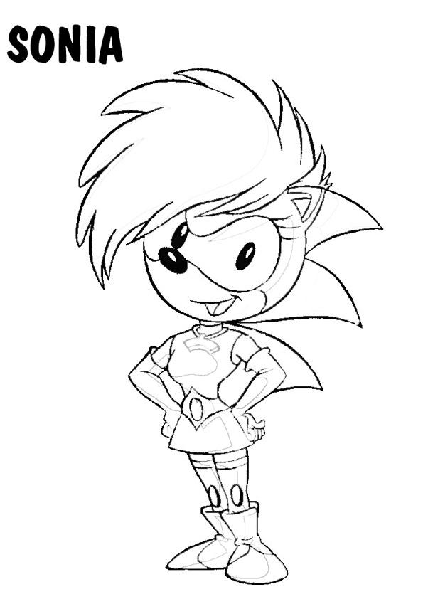 imagen para colorear de sonic