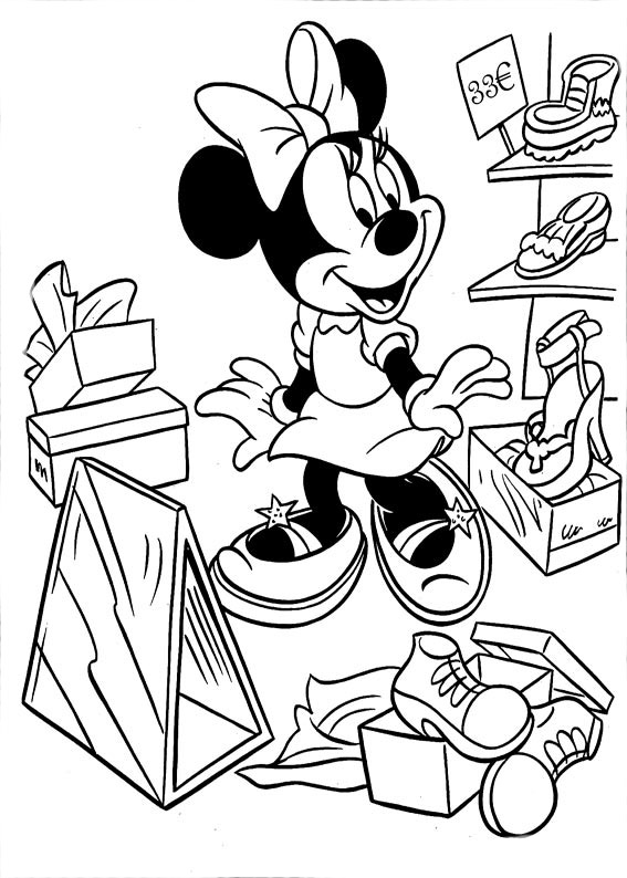 dibujo para pintar de minnie