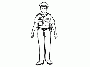 dibujos d policia para colorear