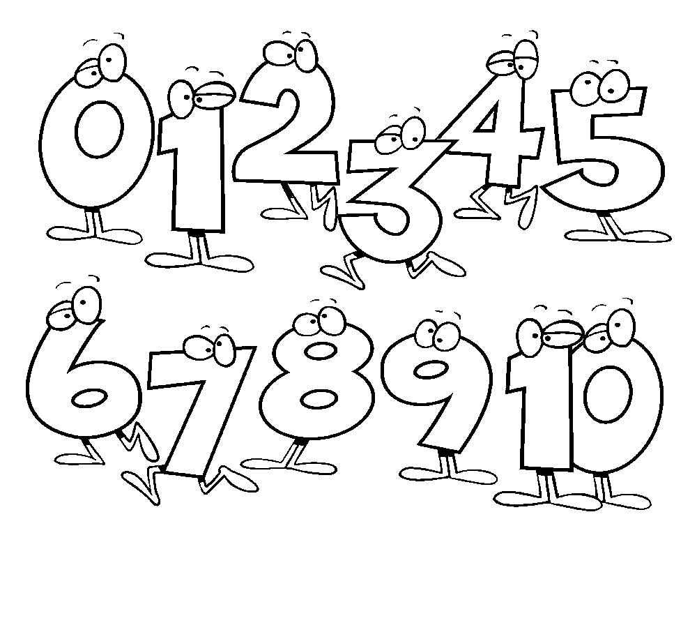 dibujos de numeros para colorear