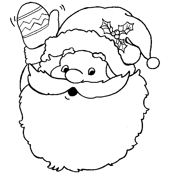 dibujos de papa noel para colorear e imprimir