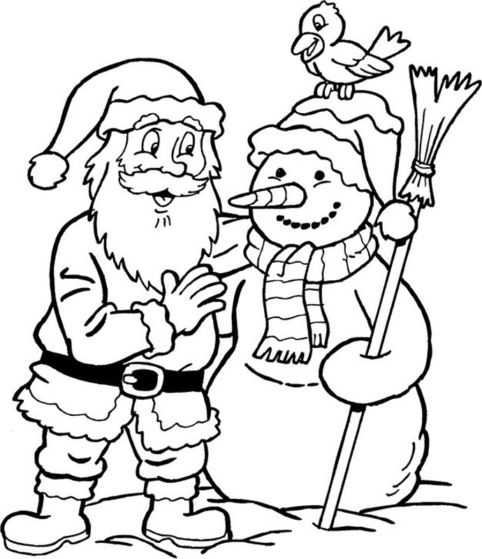 dibujos de papa noel para pintar