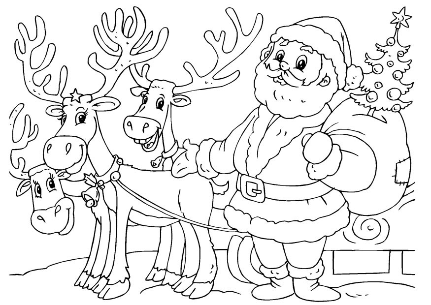 dibujos de santa claus para colorear e imprimir