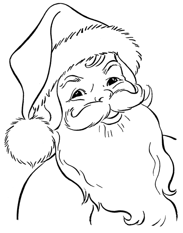 dibujos de santa claus para pintar