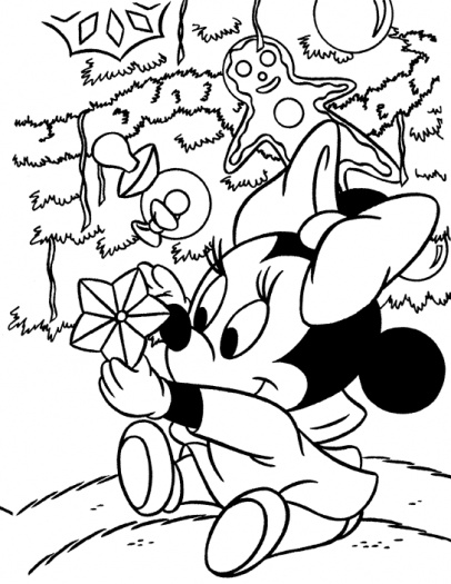 dibujos minnie para colorear