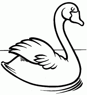 dibujos para colorear de cisnes