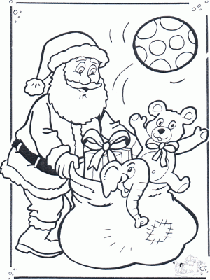 dibujos para colorear de papa noel