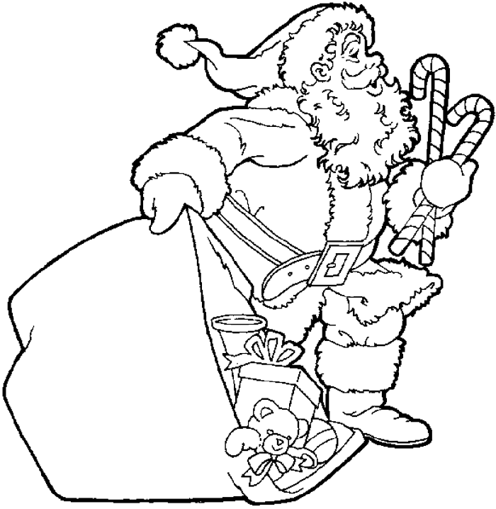 dibujos para colorear de papa noel gratis