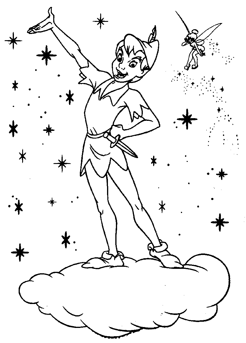 dibujos para colorear de peter pan