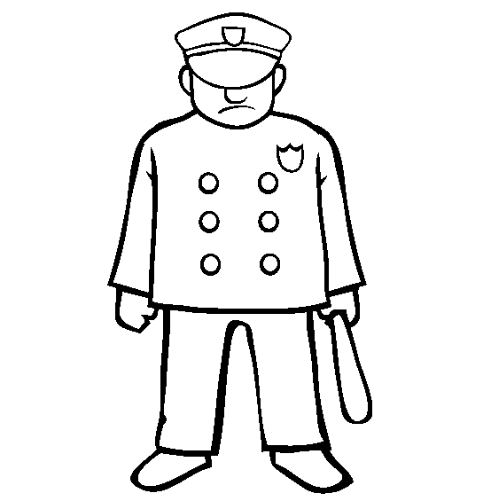 dibujos para colorear de policia