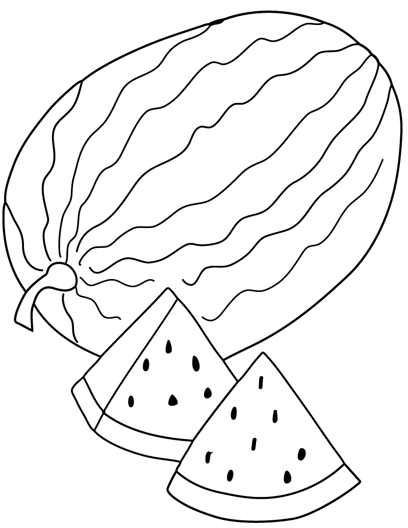 dibujos para colorear de sandia