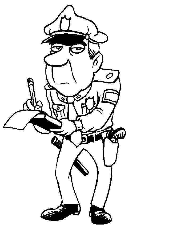 dibujos para colorear policia