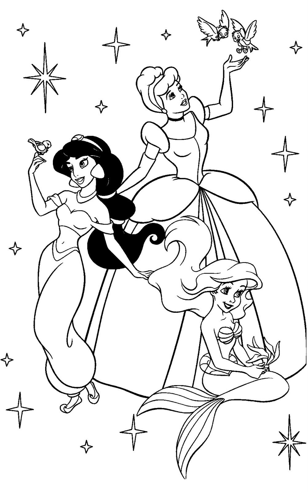 dibujos para colorear princesas disney