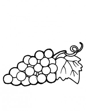 dibujos para colorear uva