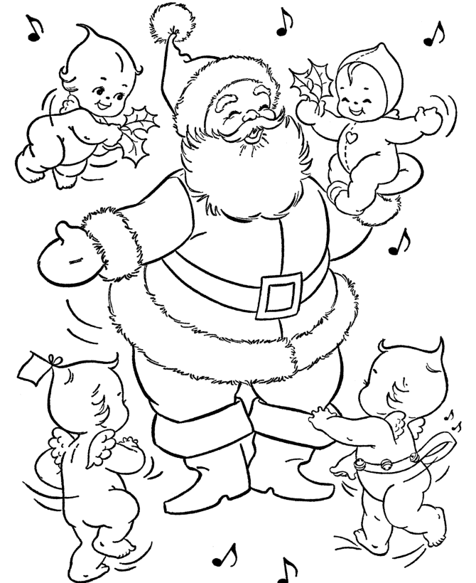 dibujos para pintar de santa claus