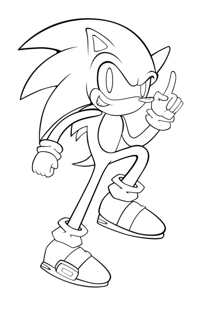 dibujos para pintar de sonic