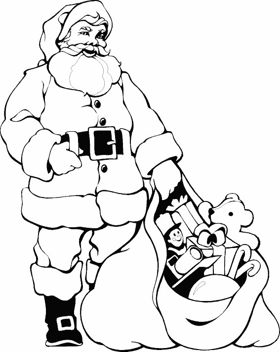 dibujos santa claus para pintar