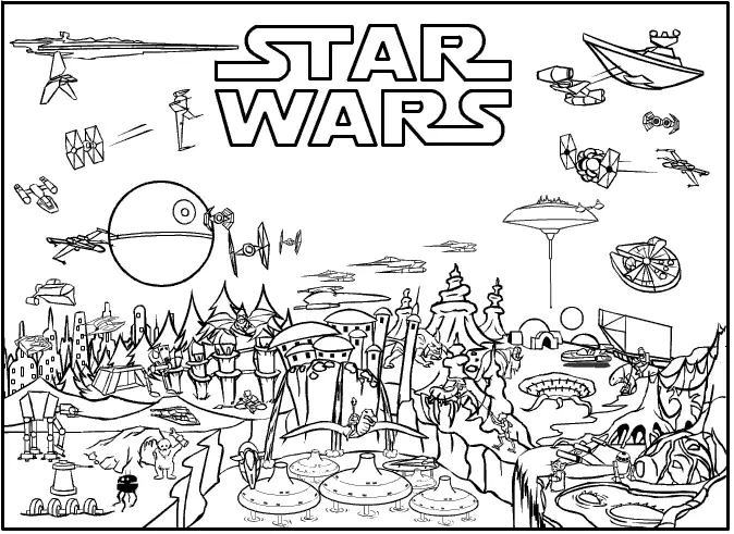 dibujos star wars para colorear