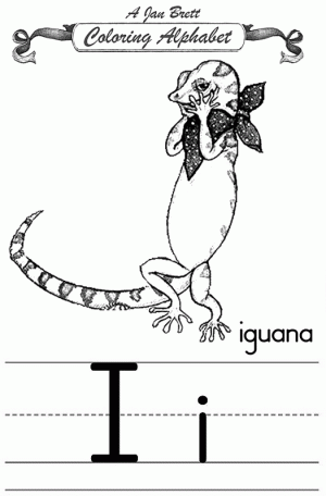 iguana para colorear