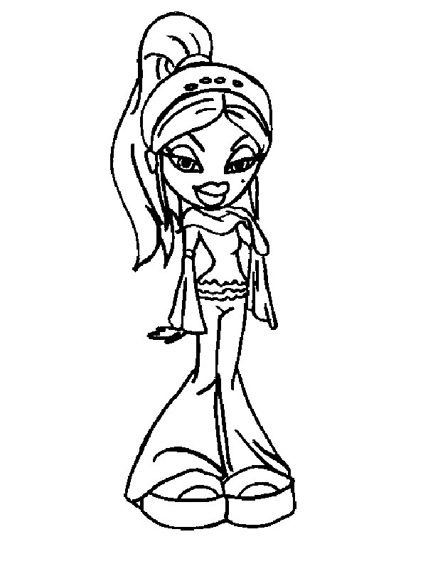 imagen de bratz para colorear