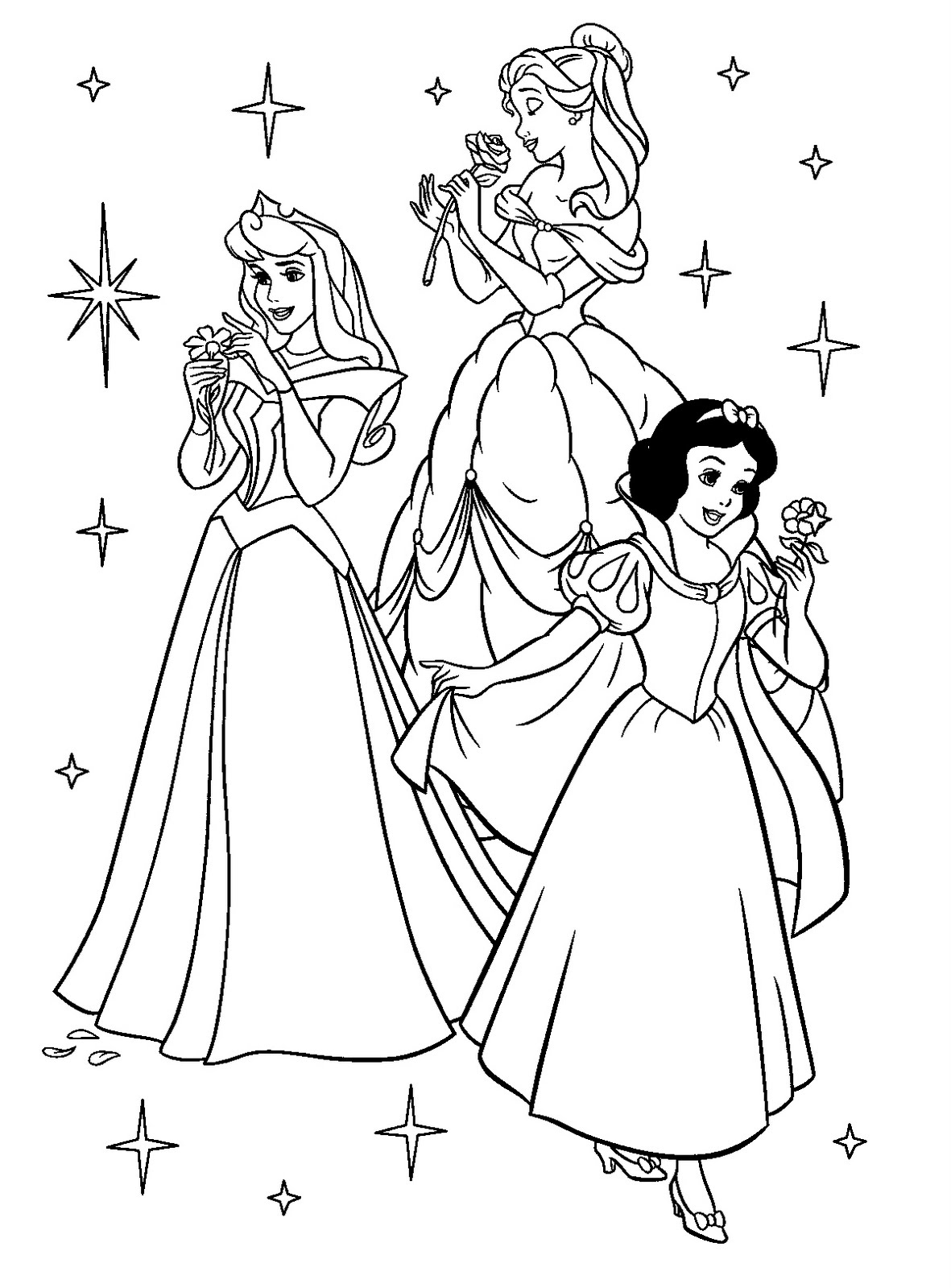 imagenes de princesas disney para colorear