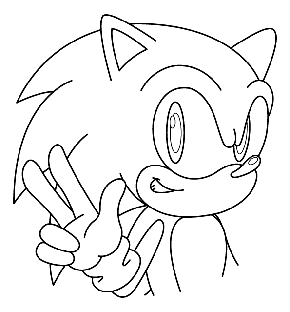 imagenes de sonic para colorear