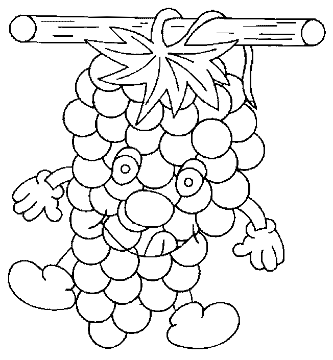 imagenes de uvas para colorear