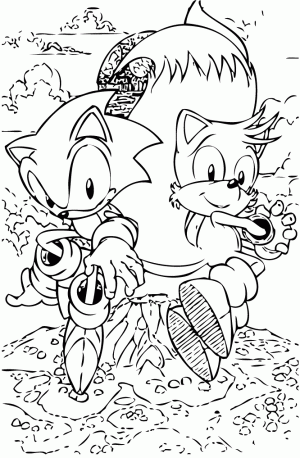 imagenes para colorear de sonic