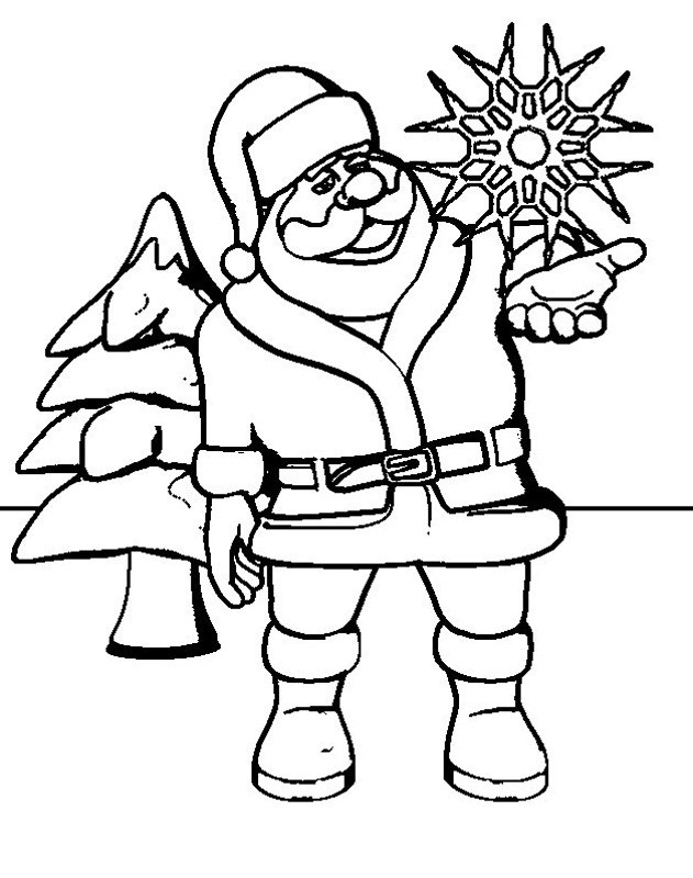 imagenes santa claus para colorear