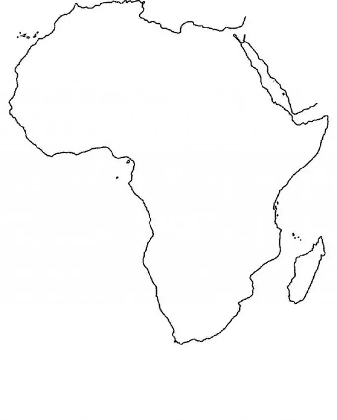 mapa de africa para imprimir